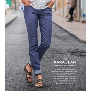 PrAna Kara Two-Tone Blue Purple Low Rise Slim Fit Tapered Leg Jeans 14 / 32